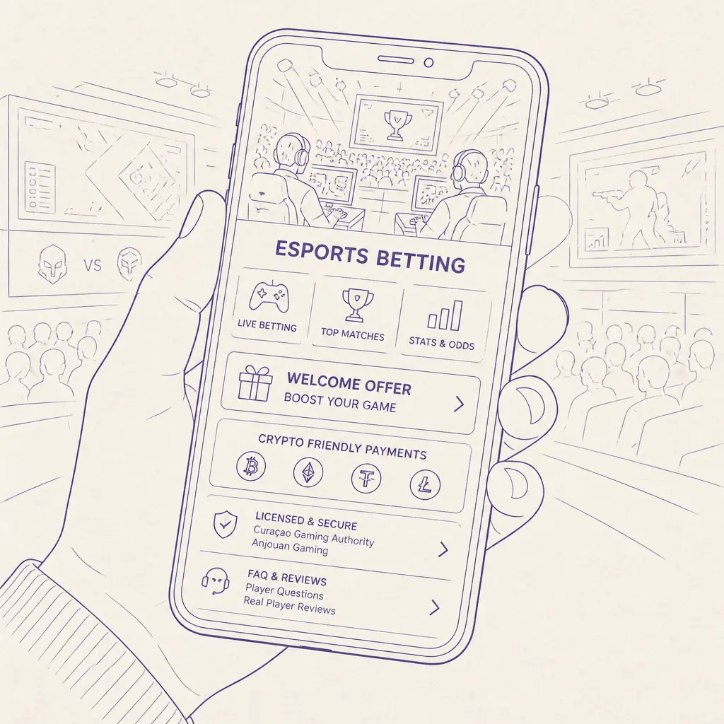 CrownSlots Esports Betting visual guide for CrownSlots (Crown Slots Casino)